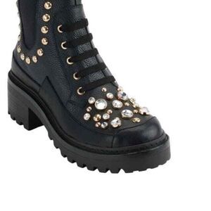 NWT Karl Lagerfeld Paris Women's Breck Studded Booties $249